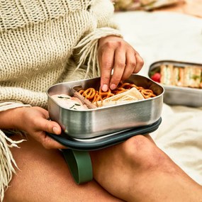 Кутия за храна Black+Blum BAM-SS-L005, 1 л, Правоъгълна, Подходяща за фурна, Без BPA, Неръждаема стомана, Син