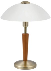 Затъмняваща се настолна лампа в сив и кафяв цвят със стъклен абажур (височина 35 cm) SOLO 1 – EGLO