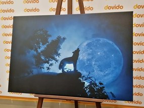Картина на платно – Вълк на пълнолуние