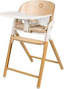 Lionelo - Детски стол за хранене 3 в 1 CELIA Бяло натурално дърво