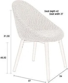 Бежов тапициран трапезен стол Fenna – Dutchbone