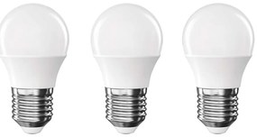 Топли бели LED крушки в комплект от 3 бр. E27, 4 W – EMOS