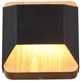 Матово черно LED затъмняваща се стенна лампа Arino – Trio