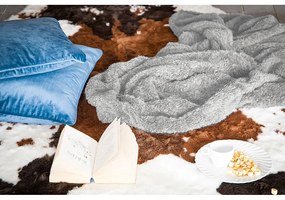 Сиво плюшено одеяло , 130 x 170 cm Teddy - Tiseco Home Studio