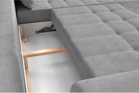 Светлосив разтегателен ъглов диван (десен ъгъл) Balitco – Ropez