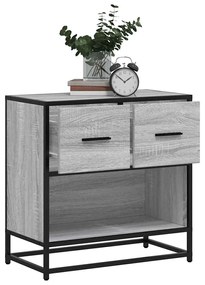 848697 vidaXL Нощно шкафче Grey Sonoma 60x31x60 cm Обработено дърво и метал
