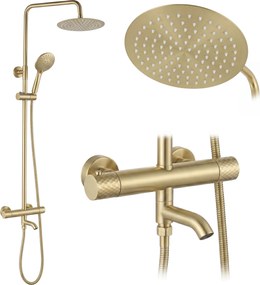 Душ система с Термостат Rea Lungo Diamond Gold Brush