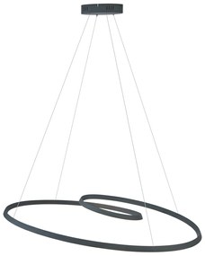 Скандинавска висяща лампа черна 110 см вкл. LED с 3-степенно димиране - Circuit