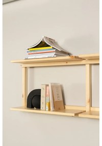 Стенна библиотека от масивен бор в естествен цвят 192x47,5 cm Groove – Karup Design