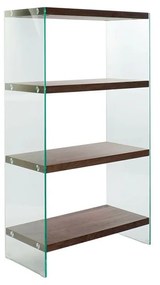 Лавица DKD Home Decor 80 x 40 x 150 cm Кристал Oрех Тъмно сив Дървен MDF