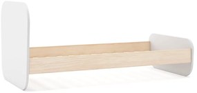 Бяло детско легло 90x190 cm от декор от бор с включена подматрачна рамка Esteban – Marckeric