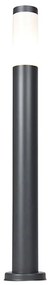 Антрацитно сива лампа за стълб 80 см IP44 опал - Rox