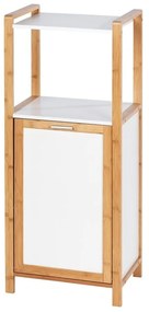 Бамбукова етажерка за баня в бял и естествен цвят 40x95 cm Finja - Wenko