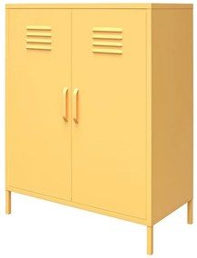 Жълт метален шкаф , 80 x 102 cm Cache - Novogratz