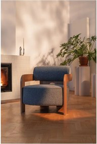 Сиво-синьо кресло от букле Oolong – Zuiver