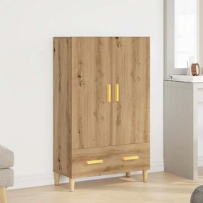 856915 vidaXL Висок шкаф, дъб артизан, 70x31x115 см, инженерно дърво