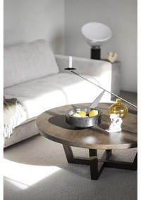 Тъмнокафява кръгла масичка за кафе от декор от дъб ø 110 cm Boxford – Rowico