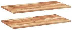 3279552 vidaXL Плаващ рафт, 2 бр, 60x40x2 см, маслен финиш, акация масив