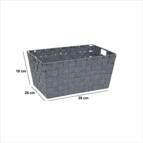 Кош за съхранение 5five Lise, Скосен, 38x26x18 cm - Зелен