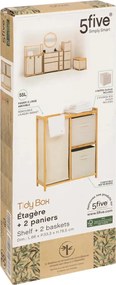 Етажерка 5five Tidy Box, С 1 кош за пране и 2 коша за съхранение, Бамбук