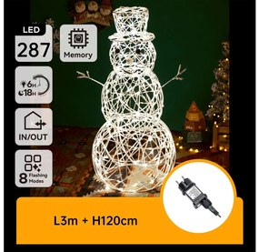 Aigostar - LED външна коледна украса 3,6W/31/230V 2700K 120cm IP44 снежен човек