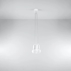 Бяло висящо осветително тяло ø 15 cm Rene – Nice Lamps