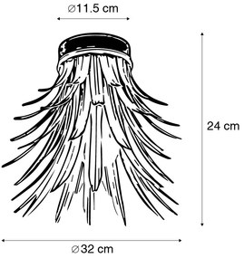 Арт Деко плафон златен с черно - Wesley