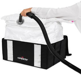 Вакуумни подсилени текстилни кутии за съхранение на дрехи в комплект от 2 бр. 50x65x27 cm Black Edition – Compactor