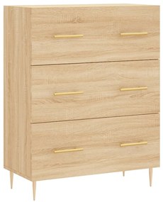 827839 vidaXL Сайдборд, дъб сонома, 69,5x34x90 см, инженерно дърво