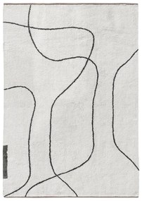 Памучен килим подходящ за пране в цвят слонова кост 140x200 cm Shadow – Mette Ditmer Denmark