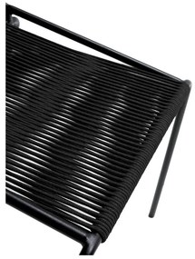 Черни метални трапезни столове в комплект за подреждане 2 бр. Emily – Marckeric