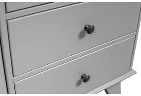 Светлосив детски гардероб от борова дървесина 98x190 cm Lily - WOOOD