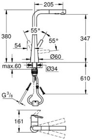 Кухненски кран Grohe Zedra-Silver Mat