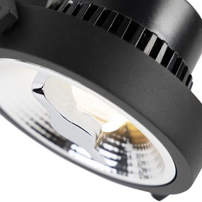 LED 3-фазен релсов прожектор черен 15W 2700K с AR111 - Expert
