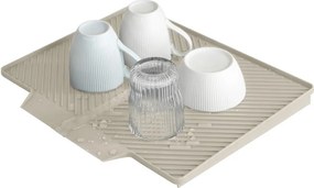 Бежова пластмасова тавичка за оттичане за съдовете 34x40 cm Nelia – Wenko