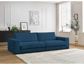 Тъмносин диван от рипсено кадифе 274 cm Leonard – Bobochic Paris