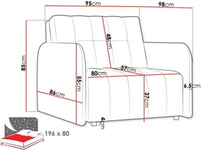Фотьойл - легло Viva Grand I-Gkri Skouro