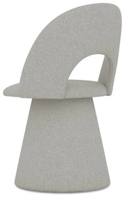 Светлосив тапициран трапезен стол Kalo – Makamii