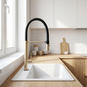 Смесител за кухня Rea Viera gold brush