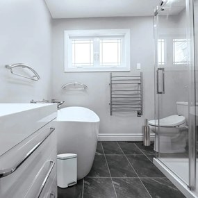 Стоманено кошче за боклук с педал в матово бял цвят 5 l Akira – Spirella