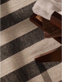 Черна/кремава двустранна/ръчно изработена ютена пътека 80x200 cm Playa – Hanse Home