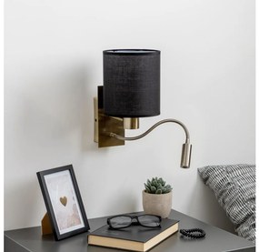 Brilagi - LED Аплик NUBILA 1xE27/25W/230V + LED/3W месинг/черен