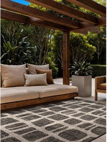 Черен/кремав килим за открито и закрито 120x170 cm Haringey Ruskin – Ted Baker