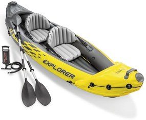 Intex - Надуваем каяк комплект двоен Explorer K2 68307