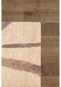 Бежов вълнен килим 200x300 cm Sticks - Agnella