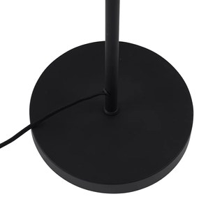 Ретро подова лампа черна със зелено стъкло - Bizle