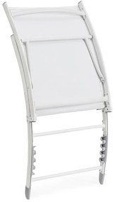 Бял градински шезлонг метален Taylor – Bizzotto