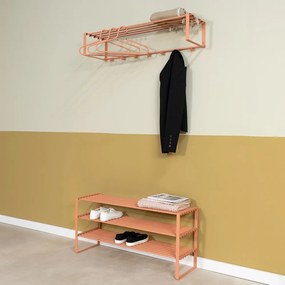 Стоманена стойка за обувки в цвят сьомга 100x48,5x29 cm Rex – Spinder Design