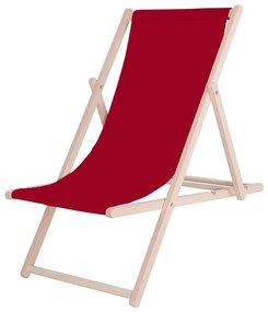 Градински шезлонг бордо/бук