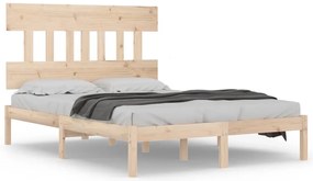 3104713 vidaXL Рамка за легло, дърво масив, 135x190 cм, Double